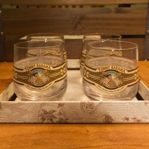 🆕NIB RARE FIND TOMMY BAHAMA WINE GLASS TUBLER SET